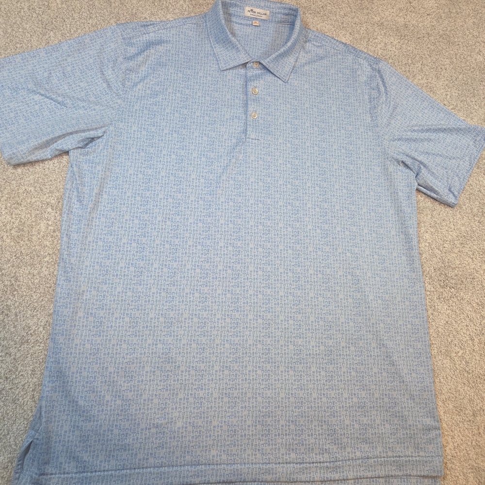 Peter Millar Drink Mix Pattern Light Blue XL - Picture 2 of 9